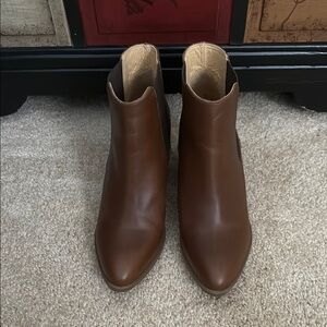 Brown Leather Ankle Boots